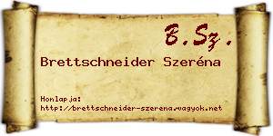 Brettschneider Szeréna névjegykártya